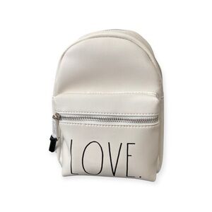 RAE DUNN Convertible White "LOVE" Mini Backpack